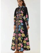 HiCCUP Rochie maxi maneci lungi - imprimeu - material subtire