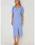 HiCCUP Rochie maxi - mulata cu guler inima - albastra - material subtire