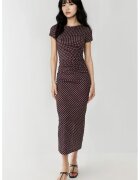 HiCCUP Rochie maxi - mulata cu imprimeu - maro inchis - textil