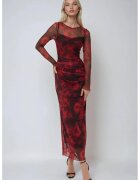 HiCCUP Rochie maxi mulata imprimeu - rosu - jerseu