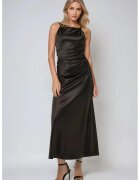 HiCCUP Rochie maxi - satin - negru - croiala standard - model drept