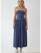 HiCCUP Rochie midi 2 in 1 - fara bretele - bleumarin - jerseu