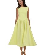 HiCCUP Rochie midi A - Galben - Textil