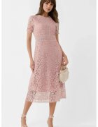 HiCCUP Rochie Midi A-Line Dantela - Roz aprins - Femei