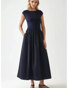 HiCCUP Rochie midi - albastru - material usor - design elegant