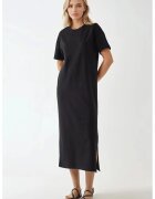 HiCCUP Rochie midi croiala lejera - guler rotund - Negru