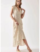HiCCUP Rochie midi - decolteu in V - imprimeu floral - multicolor - jerseu