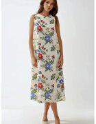HiCCUP Rochie midi fara maneci - multicolor - din bumbac si in