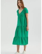 HiCCUP Rochie midi model geometric - straturi - verde - textil