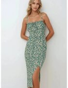HiCCUP Rochie midi mulata cu imprimeu floral - Verde