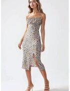 HiCCUP Rochie midi mulata - imprimeu floral - crapatura - multicolor - jerseu