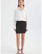 HiCCUP Rochie mini camasa combinata - alb - material textil