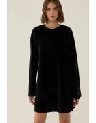 HiCCUP Rochie mini - catifea cu spate deschis si funda - negru