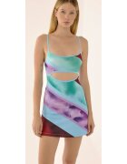 HiCCUP Rochie mini - colorata cu decupaje - multicolor - poliester si elastan