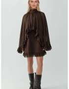 HiCCUP Rochie Mini cu maneci lungi - cu volanase - Maro - Textil