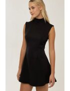 HiCCUP Rochie mini - decolteu inalt - neagra - textil