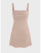 HiCCUP Rochie mini - Decolteu patrat - Poliester/Elastan - Natural