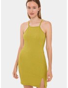 HiCCUP Rochie mini - Fara maneci - Decolteu halter - Verde - Elastan/Poliester