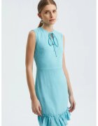 HiCCUP Rochie mini fara maneci - decolteu rotund - snur - volane - material de inalta calitate