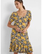 HiCCUP Rochie mini Floral - Galben chihlimbar