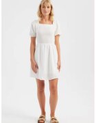 HiCCUP Rochie mini maneca scurta - decolteu patrat - alb - material textil
