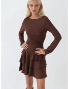 HiCCUP Rochie mini - maro cafeniu - jerseu