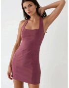 HiCCUP Rochie mini - mulata cu decolteu patrat - violet - textil