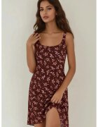 HiCCUP Rochie mini - mulata cu imprimeu - maro - textil