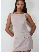 HiCCUP Rochie mini mulata cu pantaloni scurti - gri - material textil