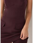 HiCCUP Rochie mini mulata cu pantaloni scurti - visiniu - material textil