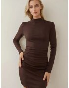 HiCCUP Rochie mini - mulata - culoare maro - bumbac
