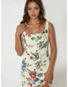 HiCCUP Rochie mini - mulata - decolteu patrat - imprimeu floral - multicolor - jerseu