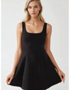 HiCCUP Rochie mini - mulata - guler patrat - neagra - jerseu