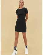 HiCCUP Rochie mini - mulata - maneca scurta - negru - jerseu