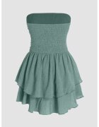 HiCCUP Rochie mini - texturata -volane - Verde menta
