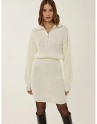 HiCCUP Rochie mini tricotata - talie inalta - bej - jerseu