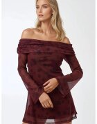 HiCCUP Rochie mini - umeri goi - model floral - rosie - tul
