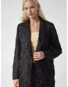 HiCCUP Sacou dama - lung - model floral - negru - poliester