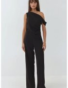 HiCCUP Salopeta dama - cu guler asimetric - croi larg - textil - negru