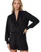 HiCCUP Salopeta dama - Mini - Decolteu adanc in V - Negru - Textil