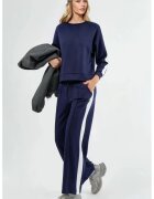 HiCCUP Set din doua piese - pantaloni cu talie inalta - picioare largi - bleumarin