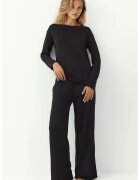 HiCCUP Set pijama dama confortabil - maneca lunga - negru - jerseu