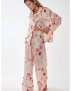 HiCCUP Set pijama dama - satin imprimat - croiala lejera - multicolor