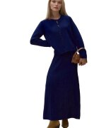 HiCCUP Set tricotat - cardigan cu guler rotund si fusta evazata - confortabil - bleumarin - tricot