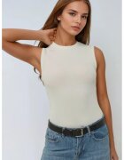 HiCCUP Top Basic Fitted guler rotund - alb - jerseu