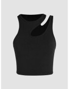 HiCCUP Top scurt asimetric negru
