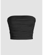 HiCCUP Top scurt poliester - Negru