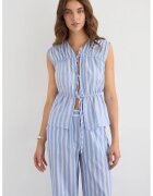 HiCCUP Top - top tesut fara maneci - sireturi - albastru - viscoza si nylon