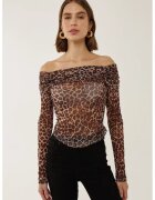 HiCCUP Top - transparent cu umerii goi - multicolor - jerseu