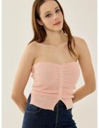 HiCCUP Top tricotat fara bretele - slim fit - roz - acril